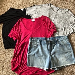 Old Navy jeans shorts & shirts